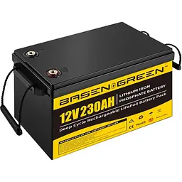 Акумулятор Basen Green LiFePO4 12V 12.8V/230Ah/2944Wh [BG-12230] [125466] - мініатюра 4