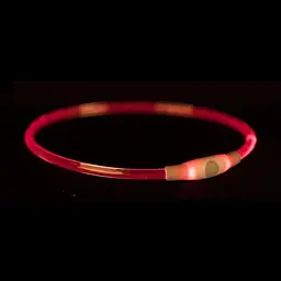 Нашийник для собак Trixie Flash Light Ring USB миготливий силіконовий L–XL 65 см/8 мм синій-зелений-червоний - мініатюра 3