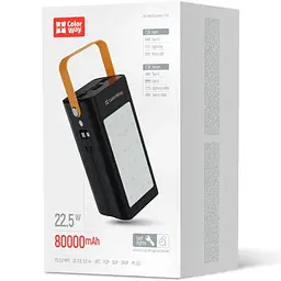 Універсальна мобільна батарея ColorWay LCD/Lamp 80000mAh Black (CW-PB800LPA8BK-PDD)