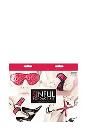 Комплект для зв'язування Ns Novelties Sinful Bondage Kit Pink - мініатюра 2