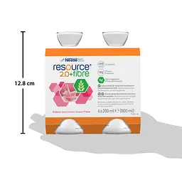 Набір ентеральне харчування Nestle Health Science Resource 2.0+Fibre зі смаком полуниці 2.4 л (3 уп. х 4 шт. х 200 мл) - мініатюра 12