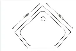 Душовий піддон Asignatura Turia 90x90 39833005 білий - мініатюра 2