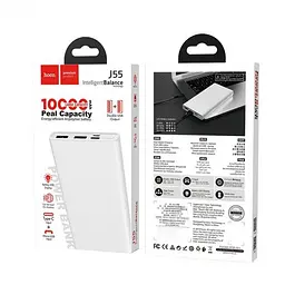 Портативна батарея Power Bank Hoco J55 Neoteric 10.000 mAh/LED White - мініатюра 2
