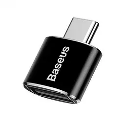 Адаптер Baseus OTG USB A 2.0 to Type-C чорний (CATOTG-A01) - мініатюра 2