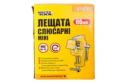 Тиски ручні слюсарні міні Mastertool міні 60 мм 07-0202 - мініатюра 4