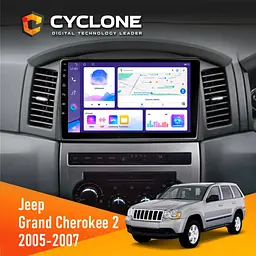 Штатна магнітола Jeep Grand Cherokee 2005-2007 Big Screen Cyclone C10-011 4x64, DSP Cyclone (НФ-00008806)