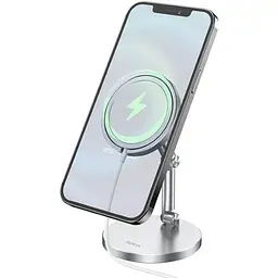 Тримач Hoco Daring magnetic wireless charging desktop stand PH39 (без MagSafe)