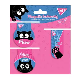 Закладки для книг Yes магнітні Meow, 3 шт (707562)
