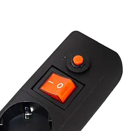 Мережевий фільтр GTL EU05FK, 5 розеток, 1.8 м, Black, 1xType-C / 1xUSB (2.1A), 10А, до 2.3 кВт, виключатель, заземление, 3x0.75 мм² (GTL-XH-EU05FK-1.8 - мініатюра 2