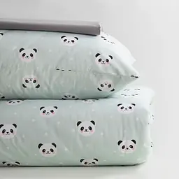 Комплект постільної білизни Ideia Panda полуторний ментоловий (8-33364) - мініатюра 7