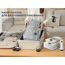 Набір для вакуумного пакування Vollyc by Flextail (NANO BAG SET), 20 пакетів + насос - мініатюра 3