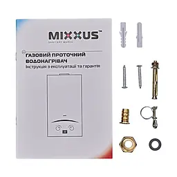 Газова колонка Mixxus GWH-0410 Basic Glass димохідна 10 л/хв (панель зі скла з малюнком) WH0025 - мініатюра 3