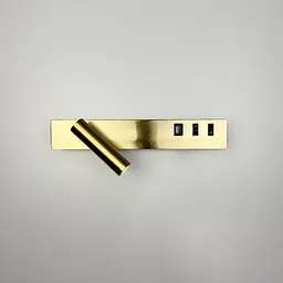 Латунне бра Line F з поворотним спотом зліва + розʼєм USB Арт. WJ 028/2 R AB (правий) - мініатюра 5