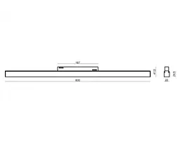 Світильник магнітний трековий Kloodi KDMG-LINE600 PC 24W 3K BK - мініатюра 5