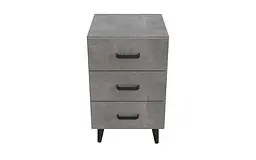 Тумба Віва 3 на конусних ніжках Ferrum-decor 56,5x35x40 Чорний метал ДСП Бетон 16 мм (FRD-106817) - мініатюра 2
