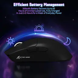 Мишка Attack Shark X11SE, Wireless//Bluetooth, 22000dpi. (PAW3311), 6кн., Black - мініатюра 7