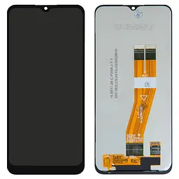Дисплей Samsung A025G Galaxy A02s, M025 Galaxy M02s, чорний, без рамки, Original (PRC), з жовтим шлейфом, (163x72,5 mm)