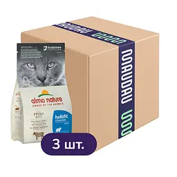 Набір сухого корму для котів Almo Nature Holistic Cat 2+1 зі свіжою яловичиною 1.2 кг (400 г х 3 шт.)