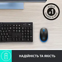 Бездротова миша Logitech M190 Wireless Blue (910-005907) - мініатюра 5