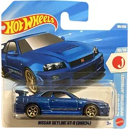Базова машинка Hot Wheels HW J-Imports Nissan Skyline GT-R (BNR34) синя (5785) JJK35-N521     