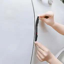 Захисні протиударні смуги Citroen 15х147 мм Гума (наклейки) Чорні 4 шт на скотчі (Завод) - мініатюра 4