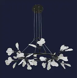 Люстра LED Levistella 918LP271-48 BK+CL, 48W, чорний/прозорий, сучасний стиль для дому - мініатюра 2