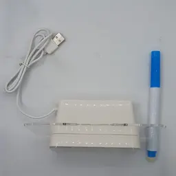 LED годинник з дошкою для записів і маркером 4 USB Синє підсвічування - мініатюра 8