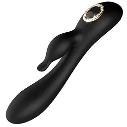 Вібратор-кролик Dreamtoys Prestige Alexia 20 см чорний - мініатюра 4