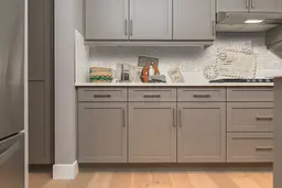 Кухонний фартух Поштова марка вінілова наклейка ПВХ вінтаж абстракція бежевий 60х300 см Happy Pocket Z180872 - мініатюра 4