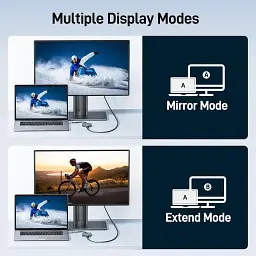 Адаптер acer USB C-HDMI, адаптер 4K@60 Гц HDMI-Type C з потужністю живлення 100 Вт, порт USB A 3.0, цифровий - мініатюра 2