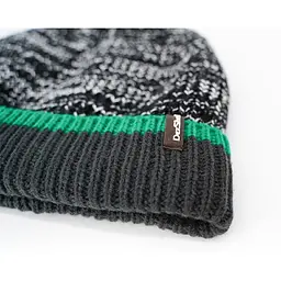 Шапка водонепроникна DexShell Cuffed Beanie розмір S/M 56-58 см чорна з зеленою смугою - мініатюра 5