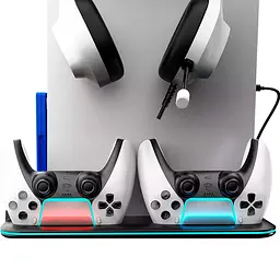 Підставка CANYON cooling stand CS-51 RGB для PS5 Slim/DE Charge Black - мініатюра 3
