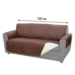 Покривало на диван (170х135 см) двостороннє Couch Coat, Коричневий, накидка на меблі (ST) - мініатюра 3