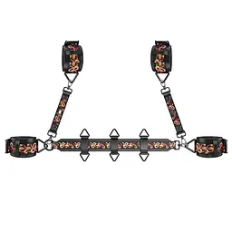 БДСМ-набір LOCKINK The Flowering Serpent Bondage Set, чорний, з малюнком у вигляді змій, 12 предметів - мініатюра 6