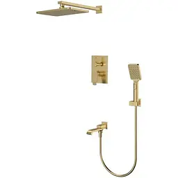Душова система прихованого монтажу Mixxus Premium Dali 009 Inner Box Brushed Gold MI6767, Золотий