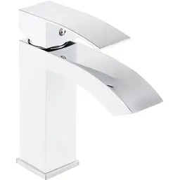 Змішувач для раковини Qtap Swan Cascada, Chrome/White (k35) QTSWA270CRW45568
