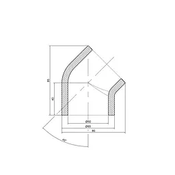 Кутник PPR Thermo Alliance 50, 45 ° DSE105 - мініатюра 1