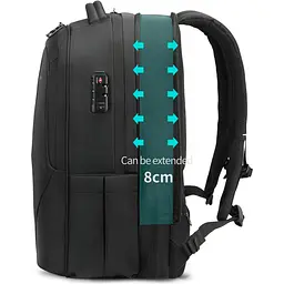 Рюкзак Tigernu T-B3105-3A 15.6" 22 л чорний [121143] - мініатюра 4