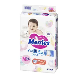 Підгузки Merries розмір M (6-11 кг) 56 шт (4901301418999) - мініатюра 6
