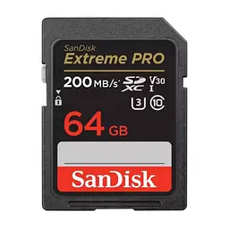 Карта памяти SanDisk 64GB SD class 10 UHS-I U3 V30 Extreme PRO (SDSDXXU-064G-GN4IN)