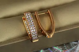 Сережки Xuping Jewelry подарунок долі 2 см золотисті - мініатюра 2