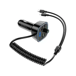 FM модулятор BOROFONE BC45, Black, Box (BC45) - мініатюра 2