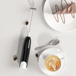 Капучинатор Milk Frother електричний для молока Чорно-білий - мініатюра 4