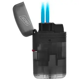 Запальничка Prof Double Jet Flame Transparent Black - мініатюра 2