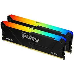 Модуль пам'яті для комп'ютера DDR4 16GB (2x8GB) 3200 MHz Beast Black Kingston Fury (ex.HyperX) (KF432C16BB2AK2/16WP) - мініатюра 11