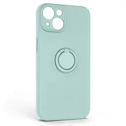 Силиконовый чехол для Apple iPhone 14, Icon Ring, зеленый, панель-накладка, с кольцом-подставкой на 360°, противоударный, возможность использования магнитных держателей, ArmorStandart (ARM68694)