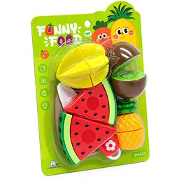Ігровий набір продуктів Bambi на липучці Funny Food 228R5-10 з ножем та дощечкою