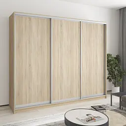 Шафа-купе тридверна MebelStar Уні AL 3ДСП 250x60x210 см Дуб сонома (MBS-3051)