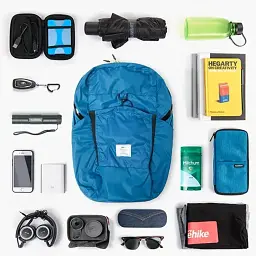 Рюкзак Naturehike Ultralight NH17A017-B компактний 22 л блакитний - мініатюра 3