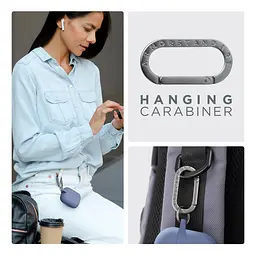 Силіконовий чохол для навушників Apple AirPods Pro 3, Hang Case, фіолетовий, ультратонкий захисний кейс товщиною 2 мм, захист від подряпин, пилу та ударів, компактний, з карабіном для кріплення, ArmorStandart (ARM88274) - мініатюра 6